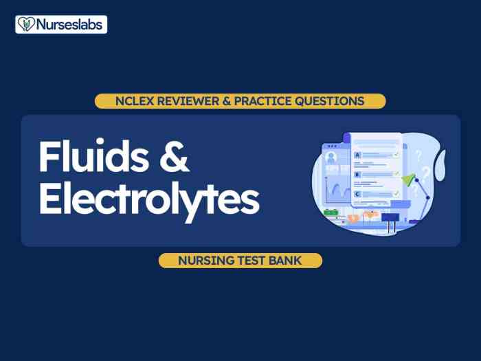 Fluid and electrolytes nclex questions