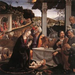 Annunciation nativity and adoration of the shepherds