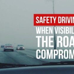 If the road surface or visibility is compromised
